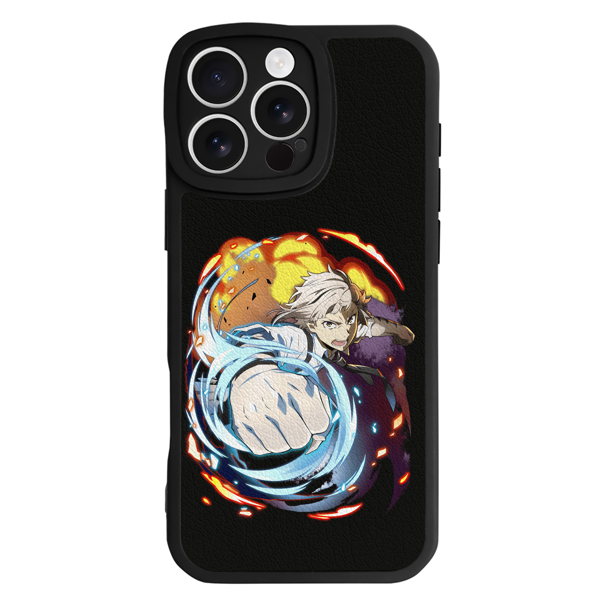 （画像用） 文豪ストレイドッグス Bungo Stray Dogs 【iPhone 16シリーズ対応】シリコンスマホケース（レザー調） 材質：シリコン